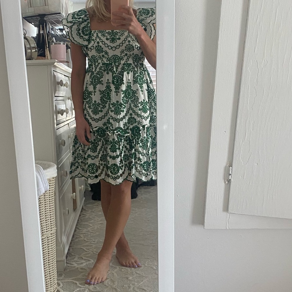 Cara Cara Eyelet Olive Lexa Dress